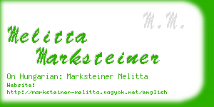 melitta marksteiner business card